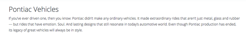 Illustration for article titled Oldsmobile And Pontiac Are Dead But Their Websites Live On
